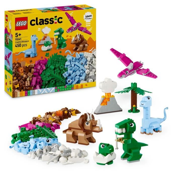 LEGO Classic 11041 Les dinosaures créatifs - Jouet de construction incluant un T-rex