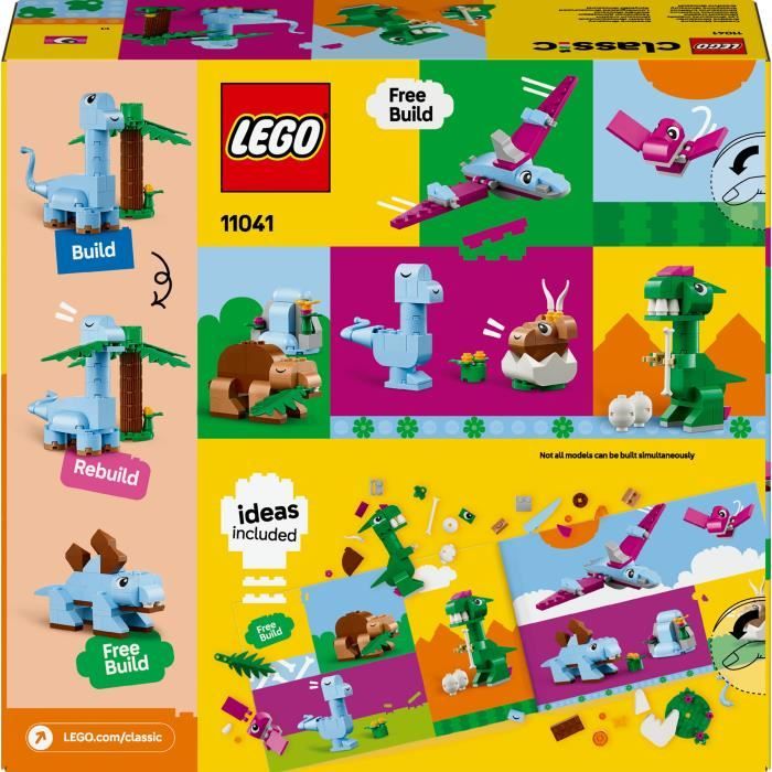 LEGO Classic 11041 Les dinosaures créatifs - Jouet de construction incluant un T-rex