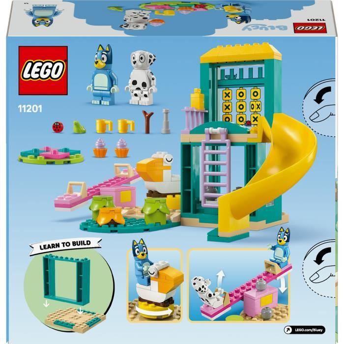 LEGO Bluey 11201 Bluey et Chloé a l'Aire de Jeux - Jeu de Construction des 4 ans - Animaux