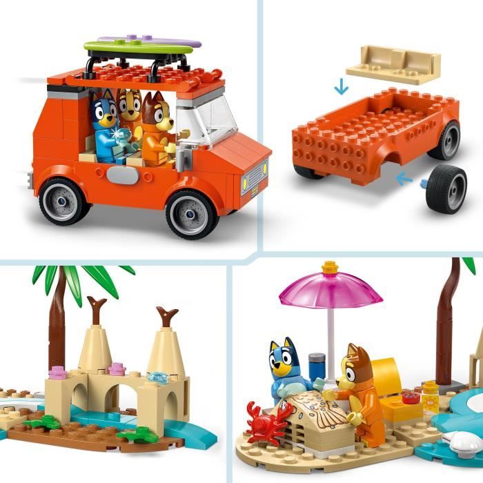 LEGO Bluey 11202 Les Vacances et le Voyage en Voiture de Bluey - Jeu de Construction 4 ans