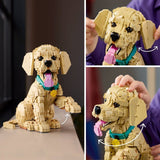 LEGO Icons 11384 Le Chiot Golden Retriever - Set pour Adulte - Maquette de Petit Chien