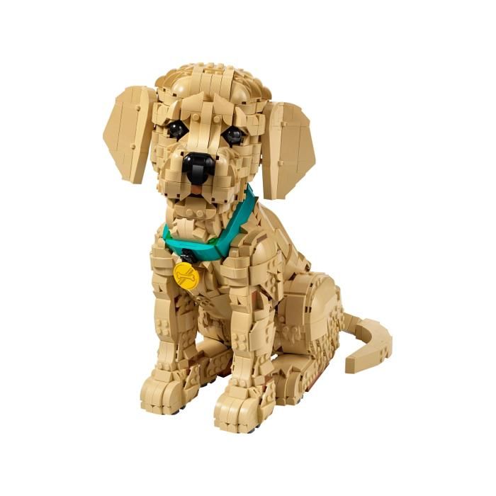 LEGO Icons 11384 Le Chiot Golden Retriever - Set pour Adulte - Maquette de Petit Chien