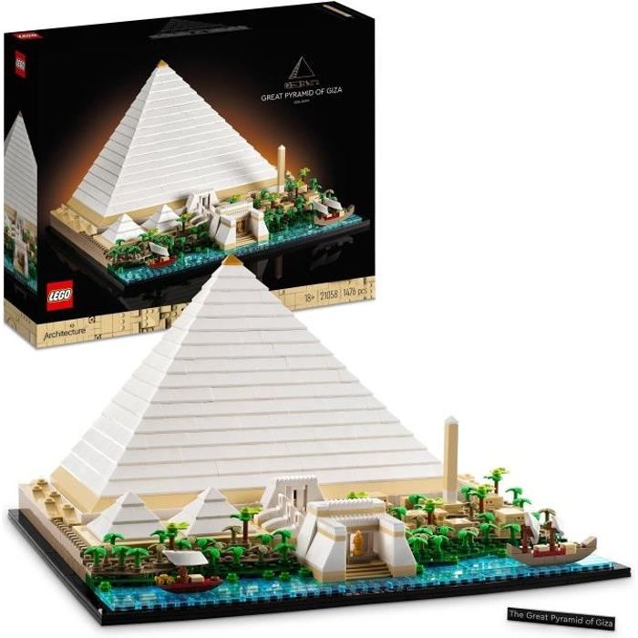 LEGO 21058 Architecture The Great Pyramid of Giza, Creative Leisure Model to Build, World Monument and Decoration