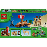 LEGO Minecraft 21259 Le Voyage du Bateau Pirate, Set de Construction et d'Exploration
