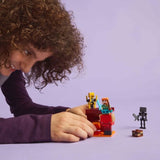 LEGO Minecraft 21266 La bataille de la lave du Nether - Jouet pour fans de jeux vidéo
