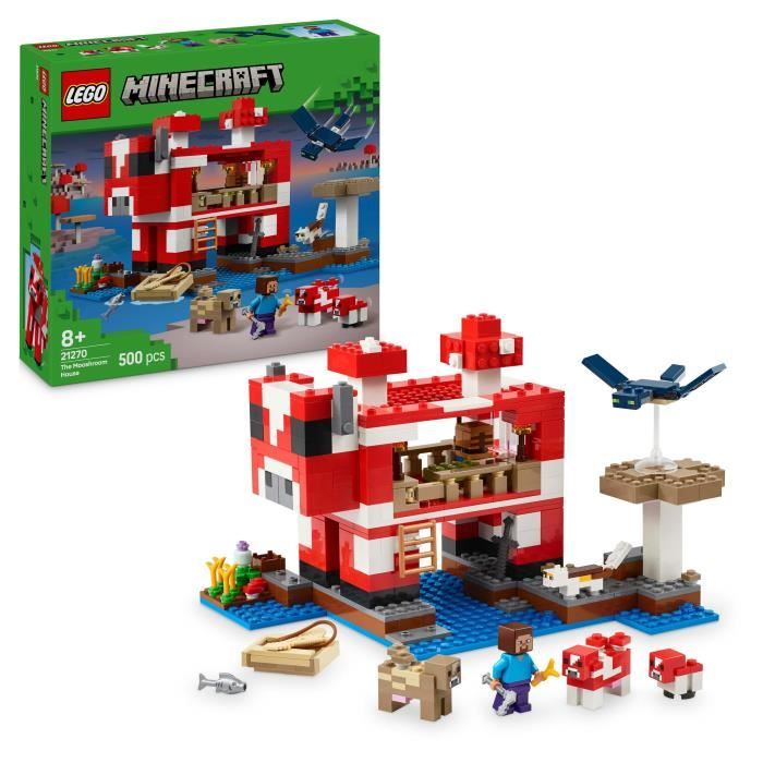 LEGO Minecraft 21270 La maison des Champimeuhs - Jeu de construction pour enfant des 8 ans