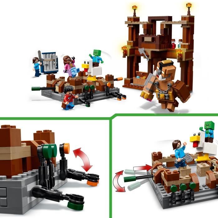 LEGO Minecraft 21272 Le Ring du Manoir des Bois - Jeu de construction garçon des 10 ans