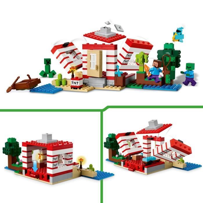 LEGO Minecraft 21275 La Maison En TNT De La Jungle - Jeu De Construction des 8 Ans
