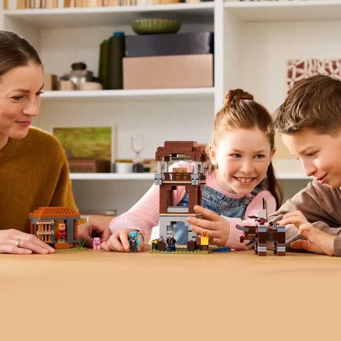 LEGO Minecraft 21278 L'Avant-Poste De Pillards Et Le Ravageur - Jeu Pour Garçon Des 9 Ans