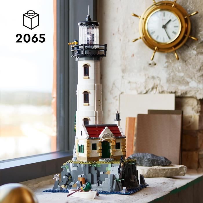 LEGO 21335 Ideas Le Phare Motorisé, Exclu Cdiscount, Idée Cadeau, Décoration Maison, avec Minifigurines Marin, Activité