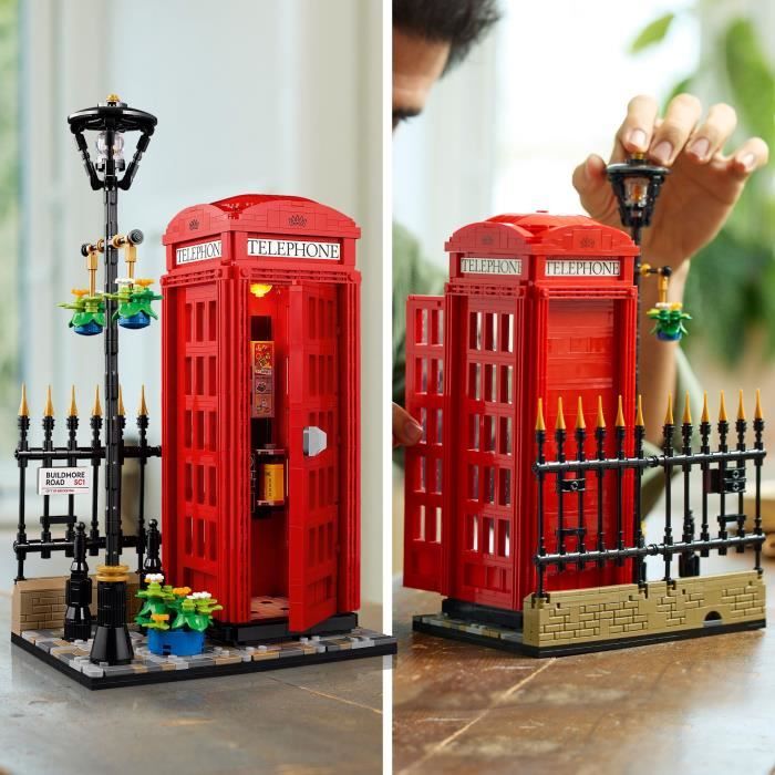 LEGO Ideas 21347 Exclu Cdiscount Cabine Téléphonique Londonienne Décoration Maison pour les Anglophiles