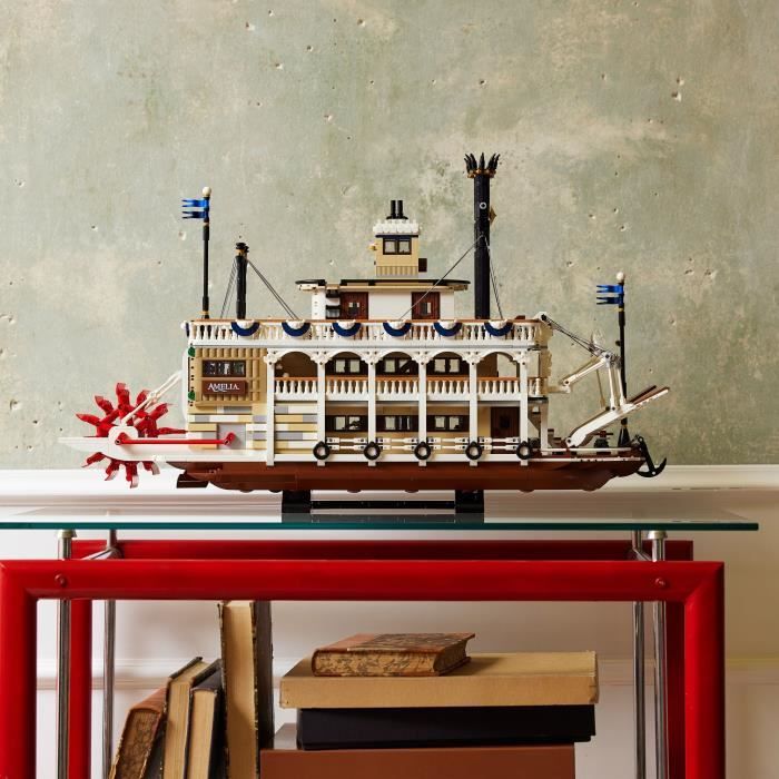 LEGO Ideas 21356 Exclu Cdiscount Le Bateau a Vapeur du Mississippi - Set de Construction pour Adulte