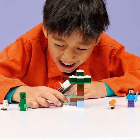 LEGO Minecraft 21583 Les Aventures de Steve dans la Taiga - Jeu Garçon ou Fille des 6 ans