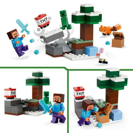 LEGO Minecraft 21583 Les Aventures de Steve dans la Taiga - Jeu Garçon ou Fille des 6 ans