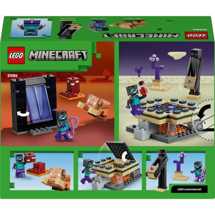 LEGO Minecraft 21584 Voyage a Travers les Portails du Nether et de l'Ender - Jeu des 7 ans