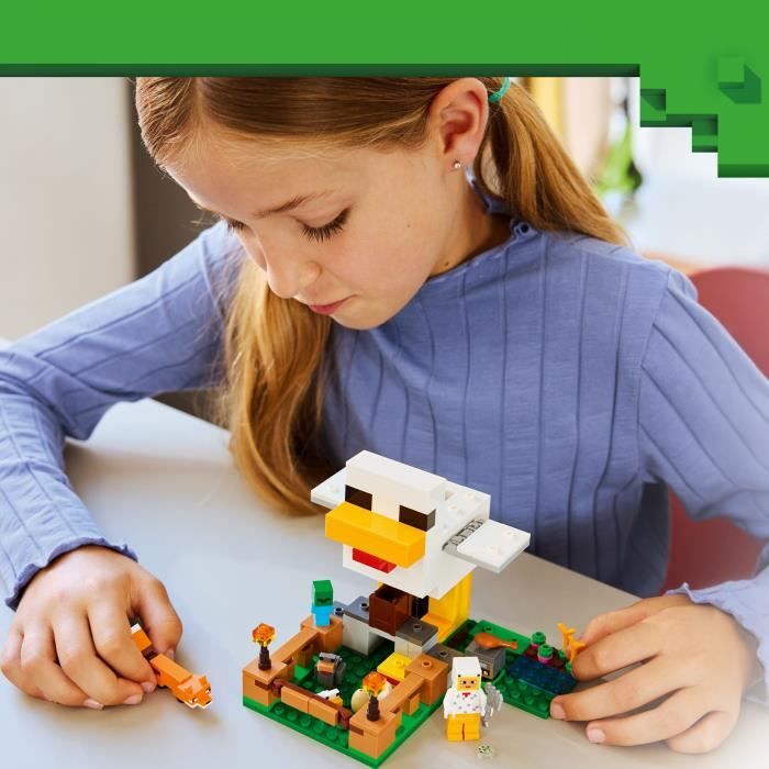 LEGO Minecraft 21585 La Ferme a Poulet - Jouet de Construction Fille ou Garçon des 7 ans