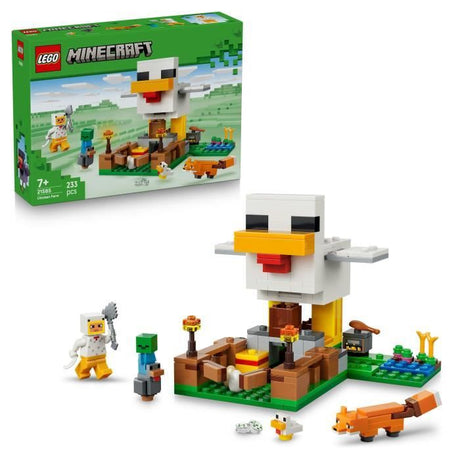 LEGO Minecraft 21585 La Ferme a Poulet - Jouet de Construction Fille ou Garçon des 7 ans