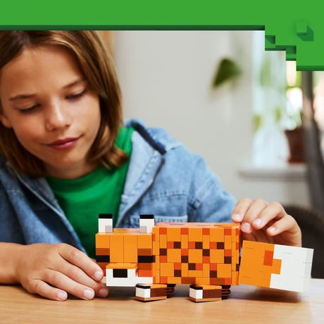 LEGO Minecraft 21588 Le Renard - Jeu 3D Garçon ou Fille des 10 ans - Figurine d'Animal