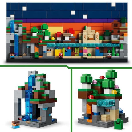 LEGO Minecraft 21589 Mini Biomes - Jouet de Construction pour Garçon ou Fille des 12 ans