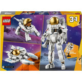 LEGO 31152 Creator 3en1 L'Astronaute dans l'Espace, Jouet de Construction avec Chien et Navette Spatiale, Décoration