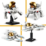 LEGO 31152 Creator 3en1 L'Astronaute dans l'Espace, Jouet de Construction avec Chien et Navette Spatiale, Décoration