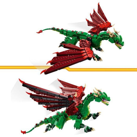 LEGO Creator 31161 3-en-1 Le dragon médiéval - Jeu de construction pour garçon des 9 ans