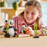 LEGO Creator 31165 3-en-1 Animaux sauvages : la famille de pandas Jeu pour fille des 8 ans