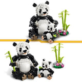 LEGO Creator 31165 3-en-1 Animaux sauvages : la famille de pandas Jeu pour fille des 8 ans