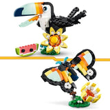 LEGO Creator 3-en-1 31173 Animaux Sauvages : le Toucan Tropical - Jeu des 7 ans