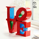 LEGO Art 31214 LOVE - Set de construction pour adultes - Décoration et cadeau pour couples