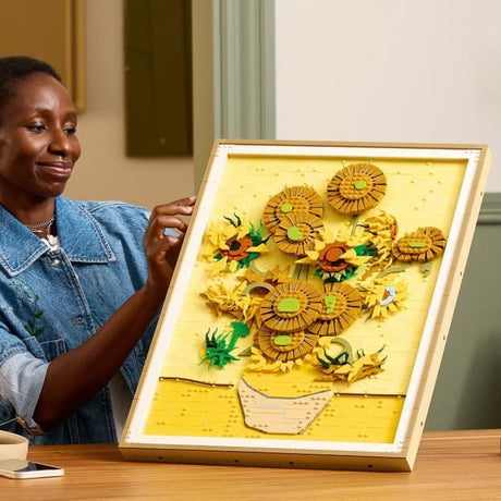 LEGO Art 31215 Vincent van Gogh – Les Tournesols - Tableau mural, Construction pour adulte