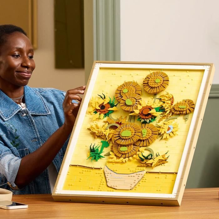 LEGO Art 31215 Vincent van Gogh  Les Tournesols - Tableau mural, Construction pour adulte