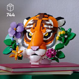 LEGO Art 31217 La Collection Faune  Le Tigre - Set Adulte - Décoration Murale Avec Fleurs
