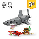 LEGO Creator 3-en-1 31381 Le Redoutable Requin et le Coffre au Trésor - Jouet des 8 ans