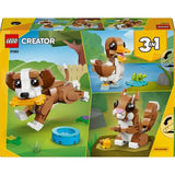 LEGO Creator 3-en-1 31382 Les Adorables Animaux : le Chiot Joueur - Jeu des 8 ans - Cadeau
