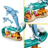 LEGO Creator 3-en-1 31385 Animaux Marins : les Beaux Dauphins - Jeu de Construction 9 ans