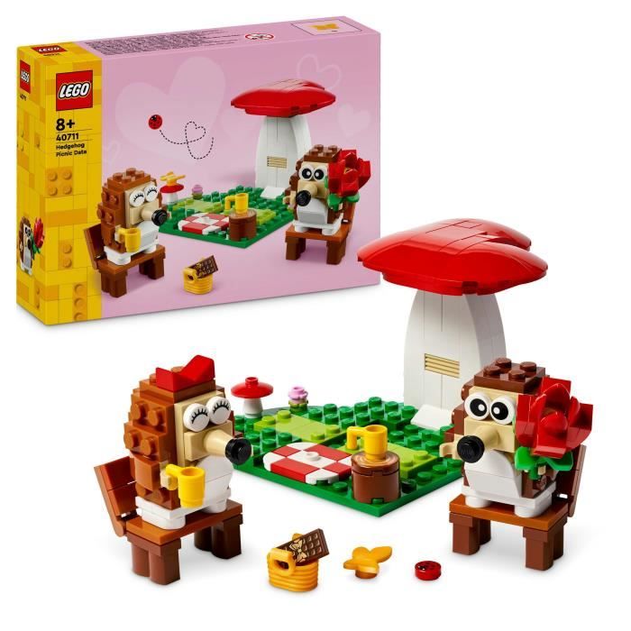 LEGO 40711 Le pique-nique des hérissons - Jouet avec un champignon a construire des 8 ans