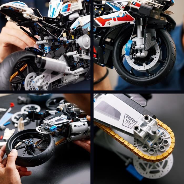 LEGO Technic 42130 BMW M 1000 RR, Construction Moto BMW, Maquette Moto GP, Échelle 1:5, Cadeau Motard, pour Adultes