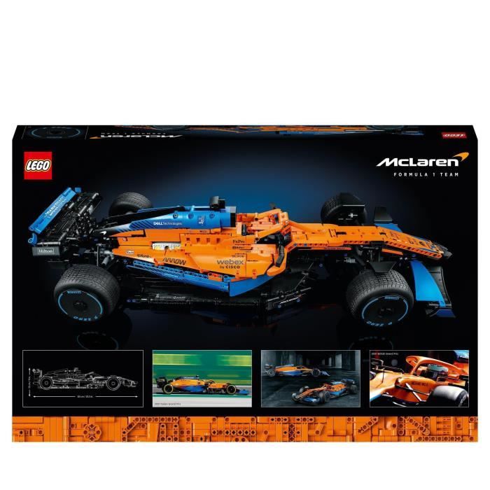 LEGO 42141 Technic La Voiture De Course McLaren Formula 1 2022, Modele Réduit F1, Kit de Construction, Maquette pour Adultes