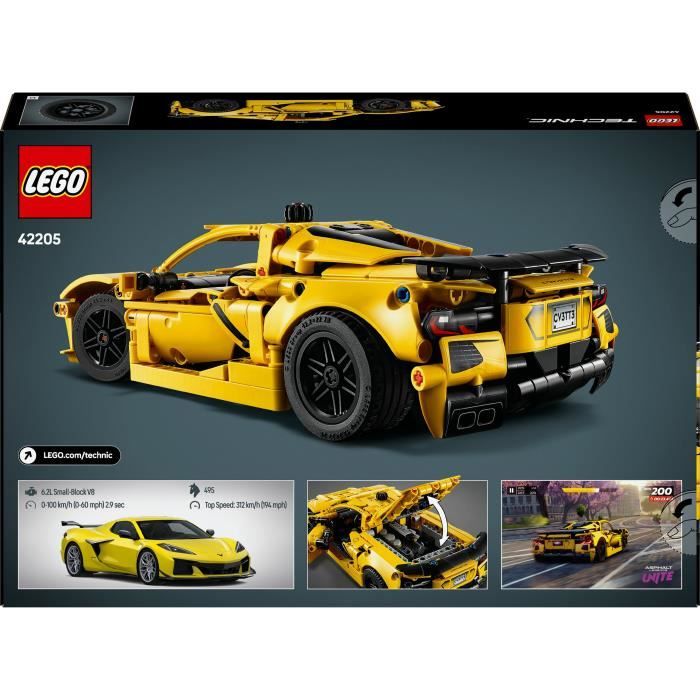 LEGO Technic 42205 Chevrolet Corvette Stingray - Voiture de sport pour garçon des 9 ans