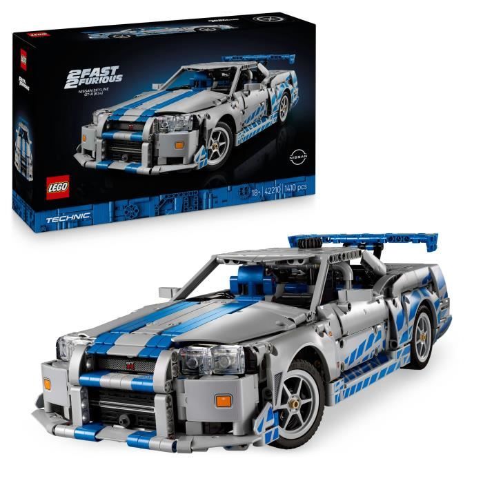 LEGO Technic 42210 Voiture Nissan Skyline GT-R (R34) 2 Fast 2 Furious - Set pour Adulte