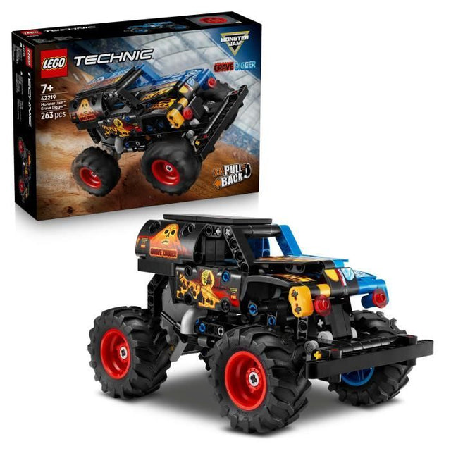 LEGO Technic 42219 Monster Jam Grave Digger - Feu et Glace - Jeu de Construction des 7 ans