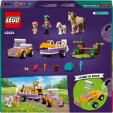 LEGO 42634 Friends La Remorque du Cheval et du Poney, Jouet avec Figurines Liann, Zoya et 2 Figurines d'Animaux