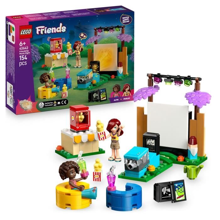 LEGO Friends 42642 Soirée Cinéma entre Amies - Jeu de Construction des 6 Ans