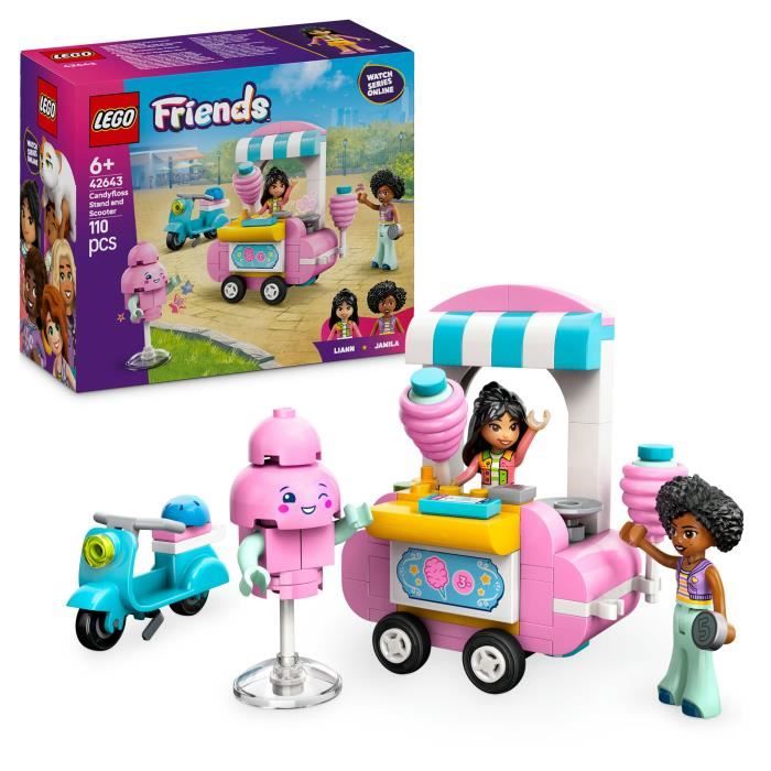 LEGO Friends 42643 Stand de barbes a papa et scooter - Jouet pour enfants des 6 ans