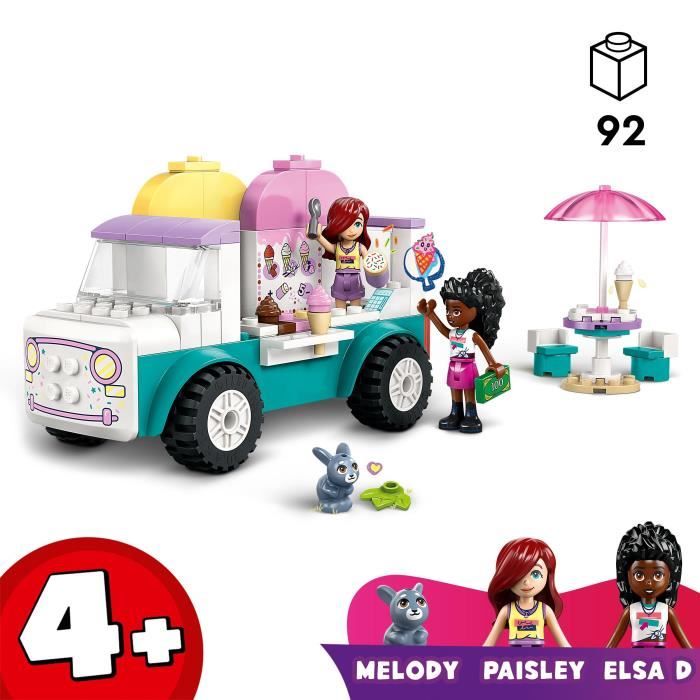 LEGO Friends 42644 Le camion de glaces de Heartlake City - Jeu de construction des 4 ans