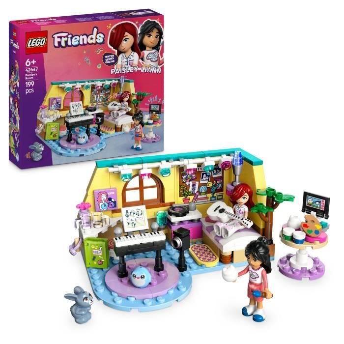 LEGO Friends 42647 La chambre de Paisley - Jouet interactif pour filles de 6 ans et plus