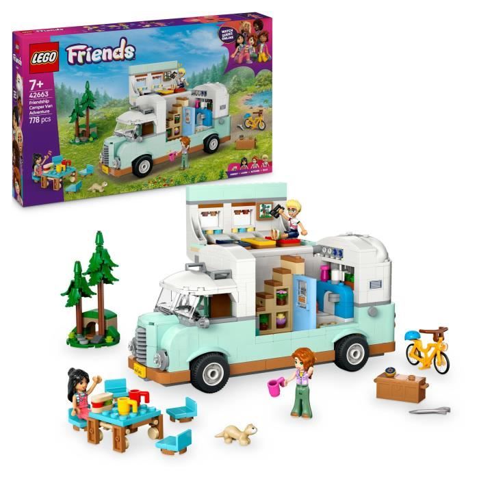 LEGO Friends 42663 Camping-car de l'amitié - Jouet de construction pour filles des 7 ans