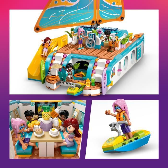 LEGO Friends 42664 L'Aventure en Bateau - Jeu Créatif  des 8 ans avec Dauphins