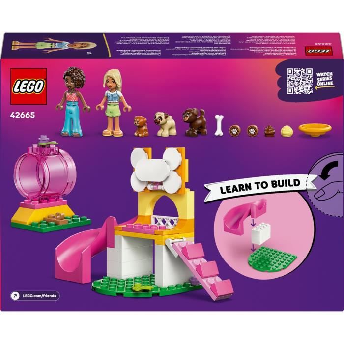 LEGO Friends 42665 L'Aire de Jeux des Chiots - Jeu Créatif  des 4 Ans - Toboggan